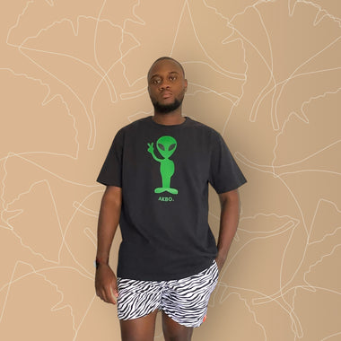 AKBO peaceful green man loose fit shirt