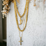 Double Crucifix Layered Jewelry